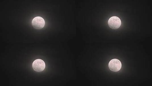 夜晚天空中的圆月高清在线视频素材下载