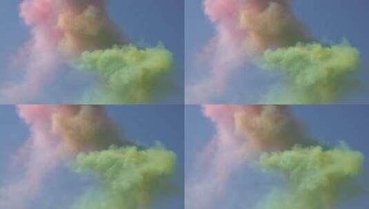飞行表演烟雾高清在线视频素材下载