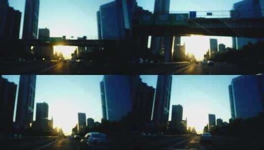 北京高峰期的交通场景高清在线视频素材下载