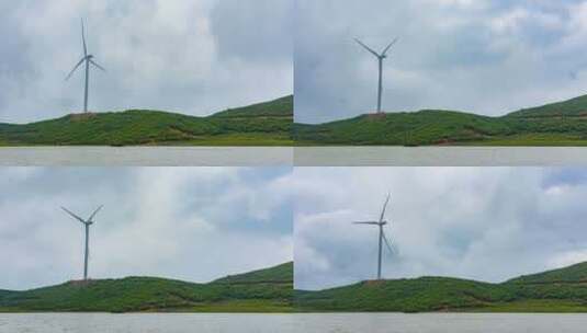 风力发电机群 绝美天空延时4K高清在线视频素材下载