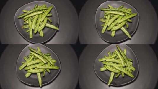豆角干豇豆干脱水蔬菜冻干豆角高清在线视频素材下载