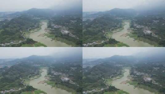 雄伟壮观长江三峡风光航拍高清在线视频素材下载