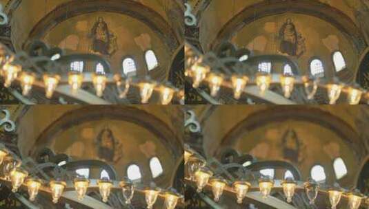 精美的教堂装饰画高清在线视频素材下载