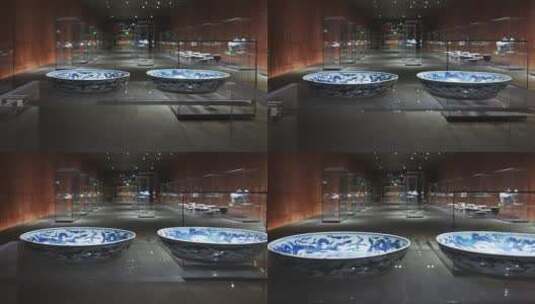 景德镇御窑博物馆珍藏精美的陶瓷艺术品高清在线视频素材下载