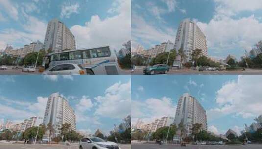 城市视频云南昆明高新区高新招商大厦延时高清在线视频素材下载