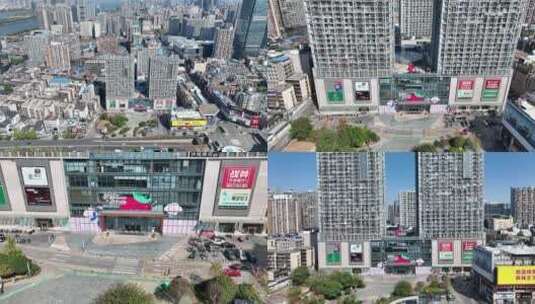 长沙城市商圈航拍高清在线视频素材下载