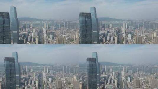 湖南长沙城市建设高楼建筑航拍高清在线视频素材下载