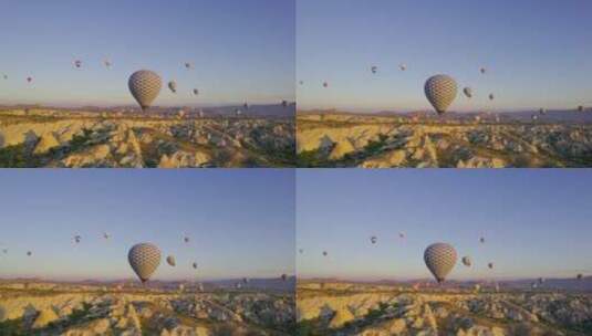 热气球群飞高清在线视频素材下载