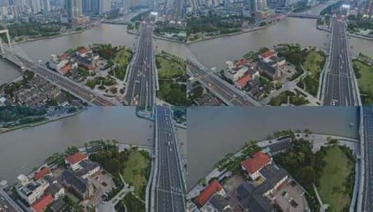 宁波老外滩城市桥梁高清在线视频素材下载