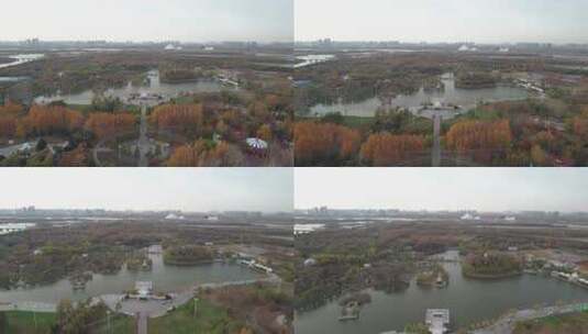 哈尔滨太阳岛风景区航拍高清在线视频素材下载