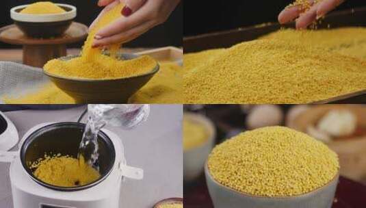大黄米饭高清在线视频素材下载