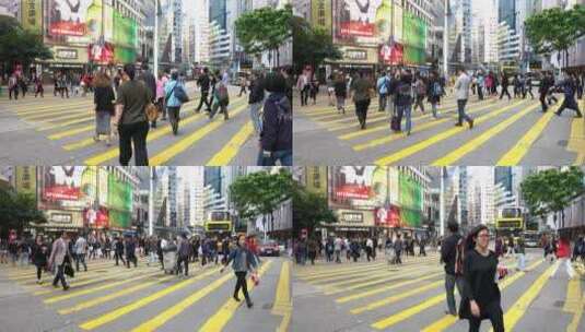 香港街头城市人文风光高清在线视频素材下载