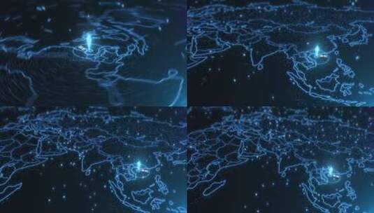 世界地图定位深圳高清在线视频素材下载