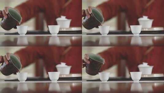 喝茶茶艺表演高清在线视频素材下载
