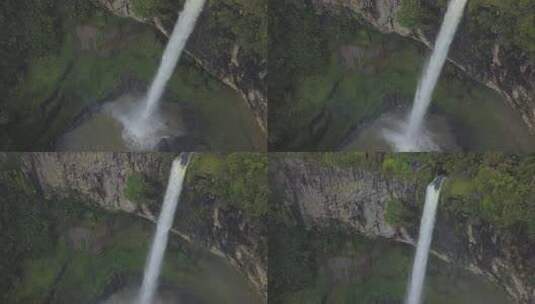 美丽的瀑布航拍镜头高清在线视频素材下载