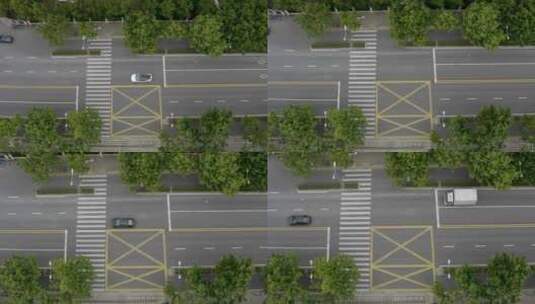 城市交通马路斑马线高清在线视频素材下载