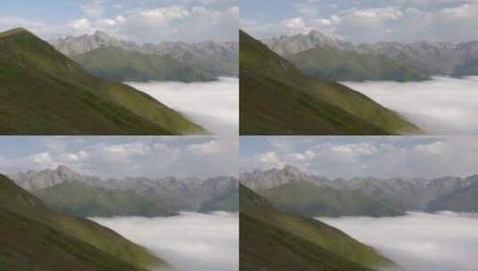 山顶上的云层高清在线视频素材下载