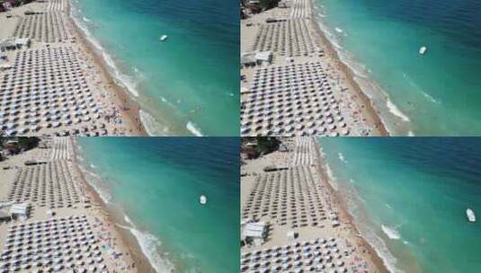海滩的无人机视图高清在线视频素材下载