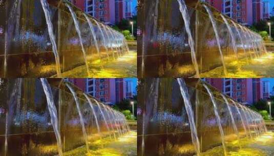 万怡酒店 城市建筑 商务 喷泉 流水6高清在线视频素材下载