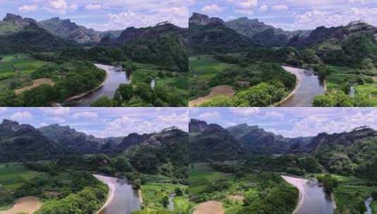 航拍武夷山美丽风景 山川河流 延时视频高清在线视频素材下载