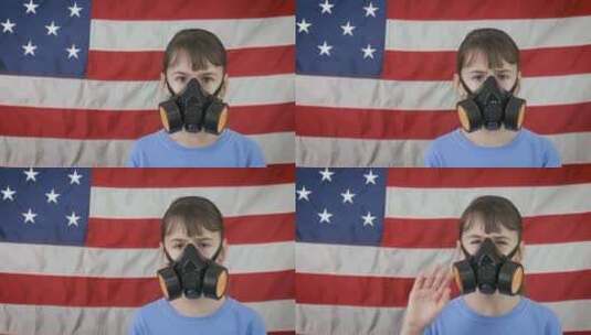 戴着呼吸器的美国青少年高清在线视频素材下载