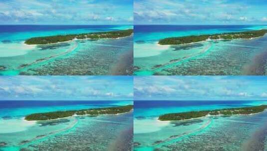 美丽的海水和海岛高清在线视频素材下载