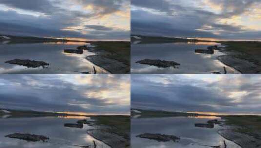 夕阳自然风光延时风景高清在线视频素材下载