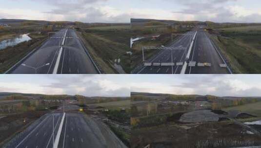 公路.沥青路段和正在施工的路段17高清在线视频素材下载