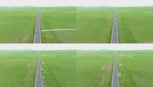 内蒙古草原公路高清在线视频素材下载