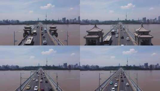 航拍武汉城市风光高清在线视频素材下载