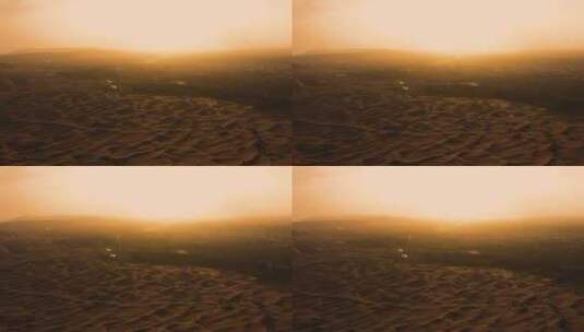 库木塔格沙漠沙山沙丘黄沙风沙高清在线视频素材下载