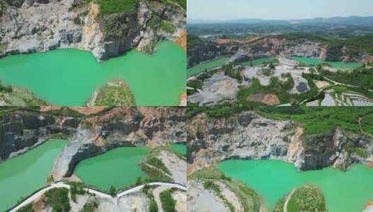 合集大自然蓝色湖泊沟壑山川航拍高清在线视频素材下载