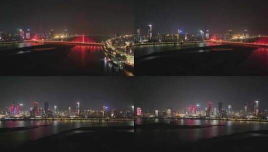 江西南昌滕王阁景区夜景航拍高清在线视频素材下载