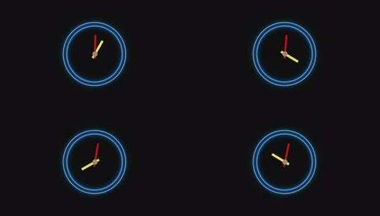 模拟挂钟。12小时时钟动画。高清在线视频素材下载