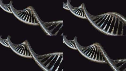 金属DNA分子模型高清在线视频素材下载