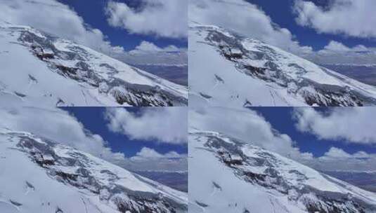 航拍冰川之父慕士塔格峰雪山冰川风光高清在线视频素材下载