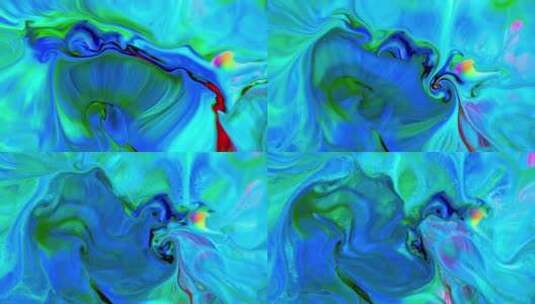 多色流体大理石漆运动背景42高清在线视频素材下载