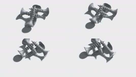 平口螺丝特写高清在线视频素材下载