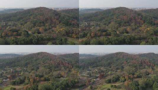 深秋的芜湖神山公园风光航拍素材高清在线视频素材下载