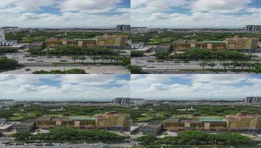 北海的海城区城市建筑高清在线视频素材下载