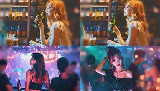 合集 夜店青春女生泡吧喝酒 跳舞蹦迪美女高清在线视频素材下载