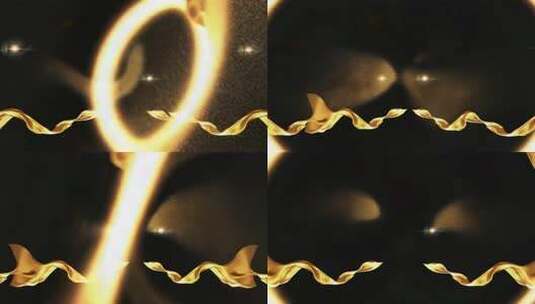 金色光环特效画面高清在线视频素材下载