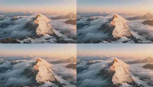 珠穆朗玛峰登山雪山风光旅游景色视频素材高清在线视频素材下载