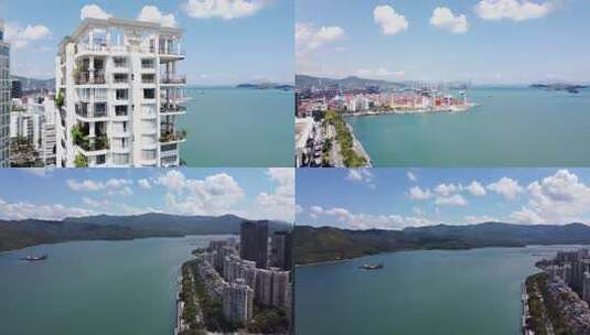 深圳盐田区城市海景宣传片高清在线视频素材下载