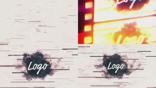 电影质感浅色系图片演示LOGO模板高清AE视频素材下载