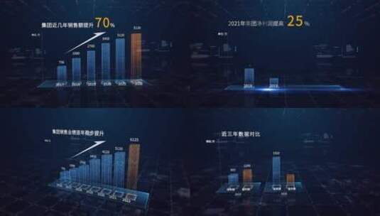 科技感高端数据图表高清AE视频素材下载