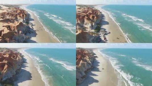 无人机拍摄的蓝海景观高清在线视频素材下载
