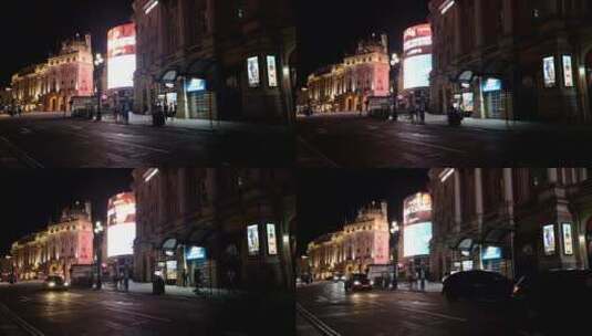 伦敦夜晚街头风景高清在线视频素材下载