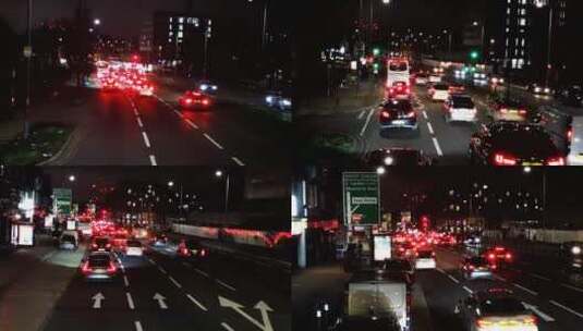 道路上车辆过马路的录像高清在线视频素材下载