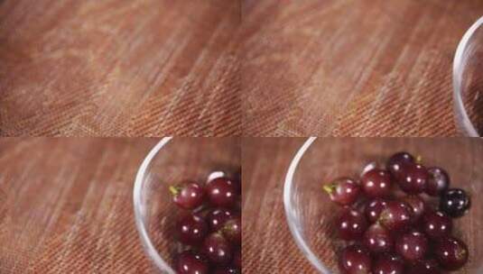 一串葡萄上剪下葡萄粒高清在线视频素材下载